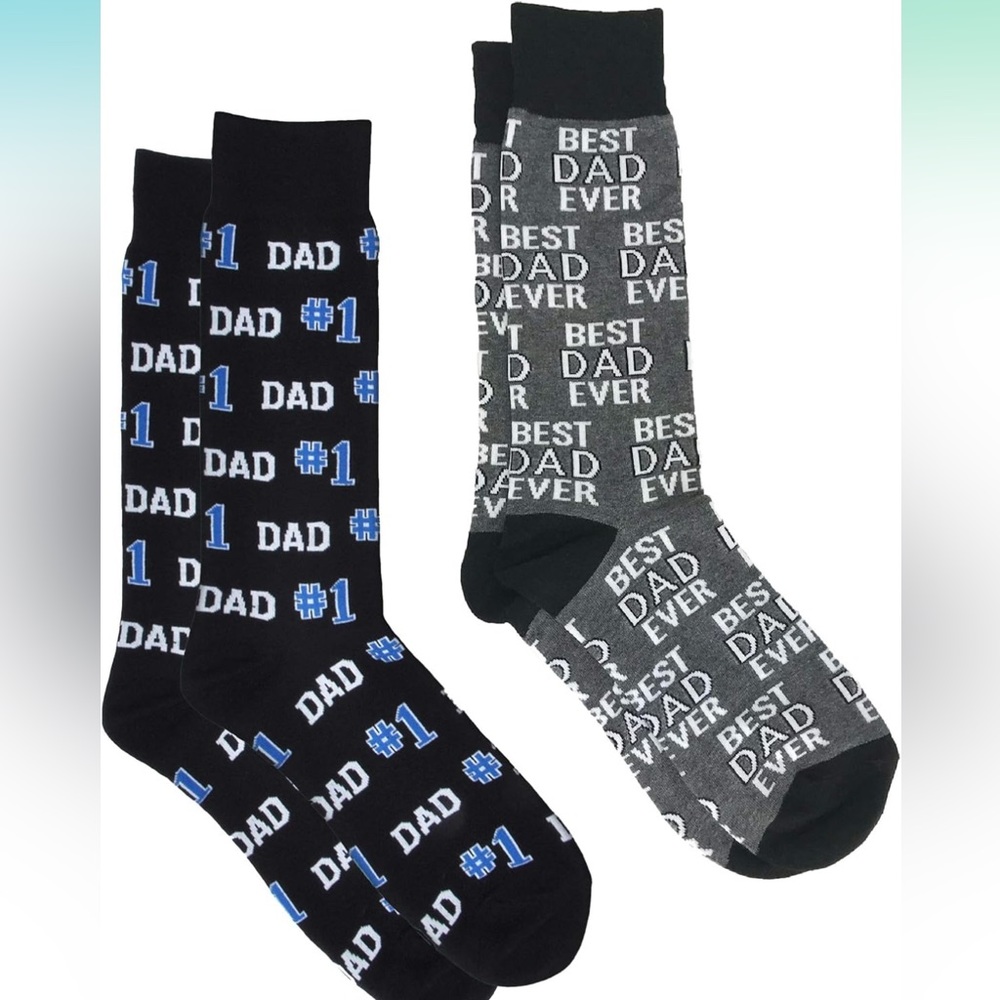 DAD #1 & BEST DAD EVER socks nwt